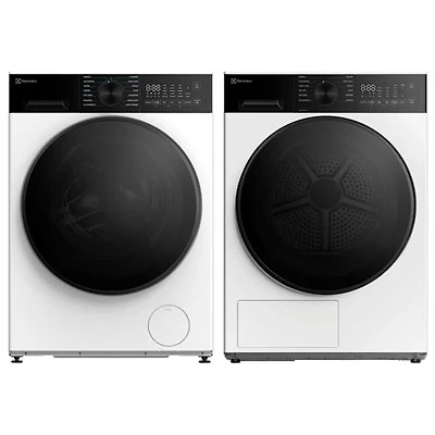 Electrolux 3.1 Cu. Ft. Front Load Steam Washer & 4.4 Cu. Ft. Compact Heat Pump Electric Dryer - White