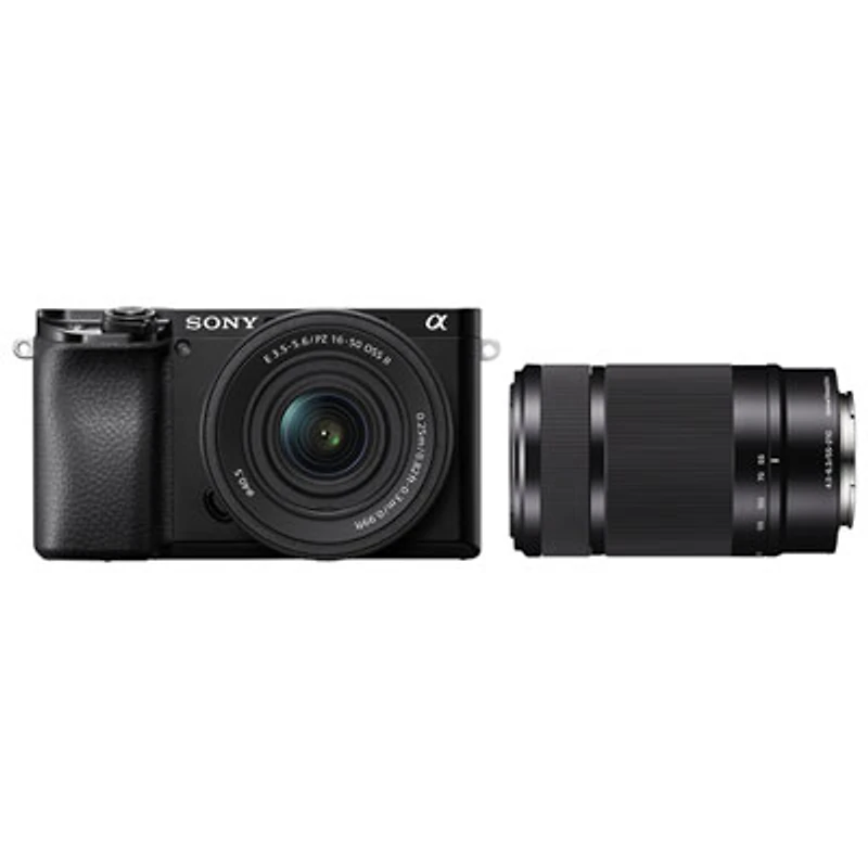 Sony Alpha 6100 APS-C Mirrorless Camera w/ 16-50mm Lens Kit & 55–210mm f/4.5-6.3 OSS 3.8x Telephoto Zoom Lens
