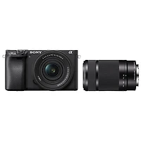 Sony Alpha 6400 APS-C Mirrorless Camera with 16-50mm Lens Kit & 55–210mm f/4.5-6.3 OSS 3.8x Telephoto Zoom Lens