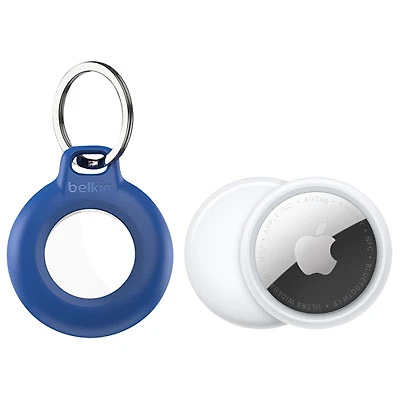 Apple AirTag (2nd generation) Bluetooth Item Tracker & Belkin Waterproof Secure Holder with Key Ring