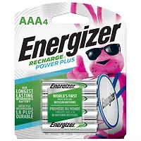 Paquet de 4 piles rechargeables AAA NiMH Recharge PowerPlus NH12BP4 d'Energizer
