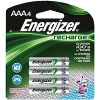 Paquet de 4 piles rechargeables AAA NiMH Recharge PowerPlus NH12BP4 d'Energizer