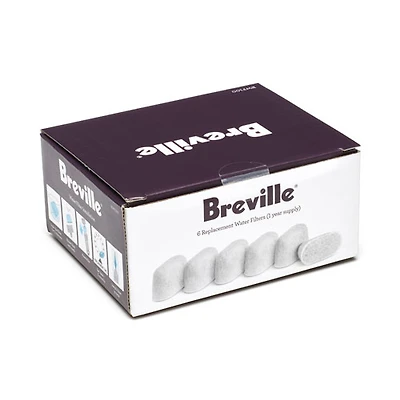 Ensemble de 6 filtres à eau de rechange de Breville (BWF100)