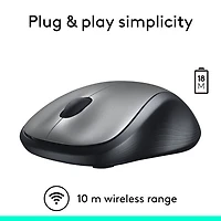 Souris ambidextre sans fil M310 de Logitech - Argenté