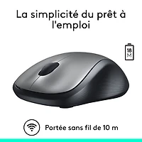 Souris ambidextre sans fil M310 de Logitech - Argenté
