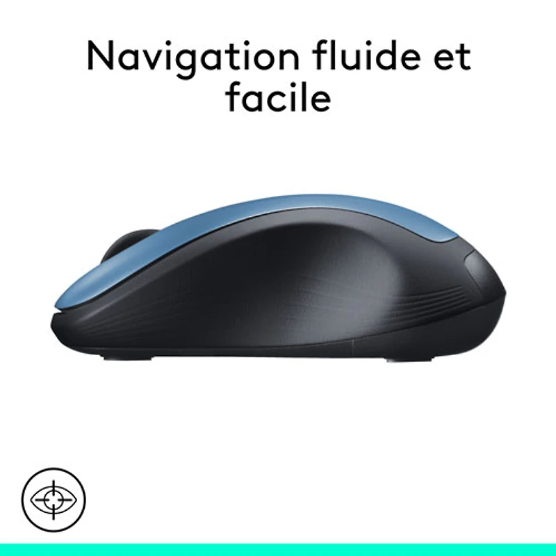 Souris ambidextre sans fil M310 de Logitech - Bleu paon