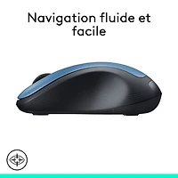 Souris ambidextre sans fil M310 de Logitech - Bleu paon