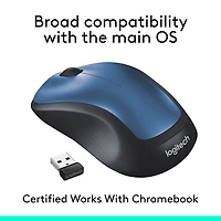 Souris ambidextre sans fil M310 de Logitech - Bleu paon