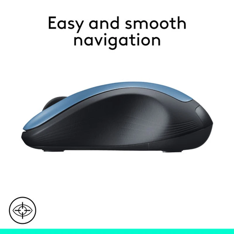Souris ambidextre sans fil M310 de Logitech - Bleu paon