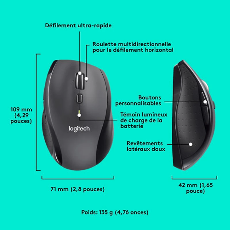 Logitech M705 Marathon Wireless Laser Mouse