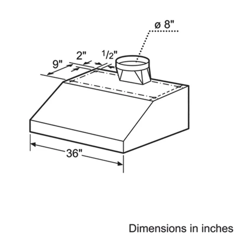 Hotte de cuisine de 36 po de Bosch (DPH36352UC)