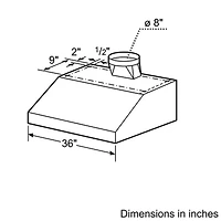 Hotte de cuisine de 36 po de Bosch (DPH36352UC)