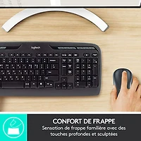 Ensemble avec clavier et souris sans fil MK320 de Logitech - Français