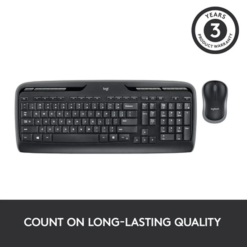 Ensemble avec clavier et souris sans fil MK320 de Logitech - Français