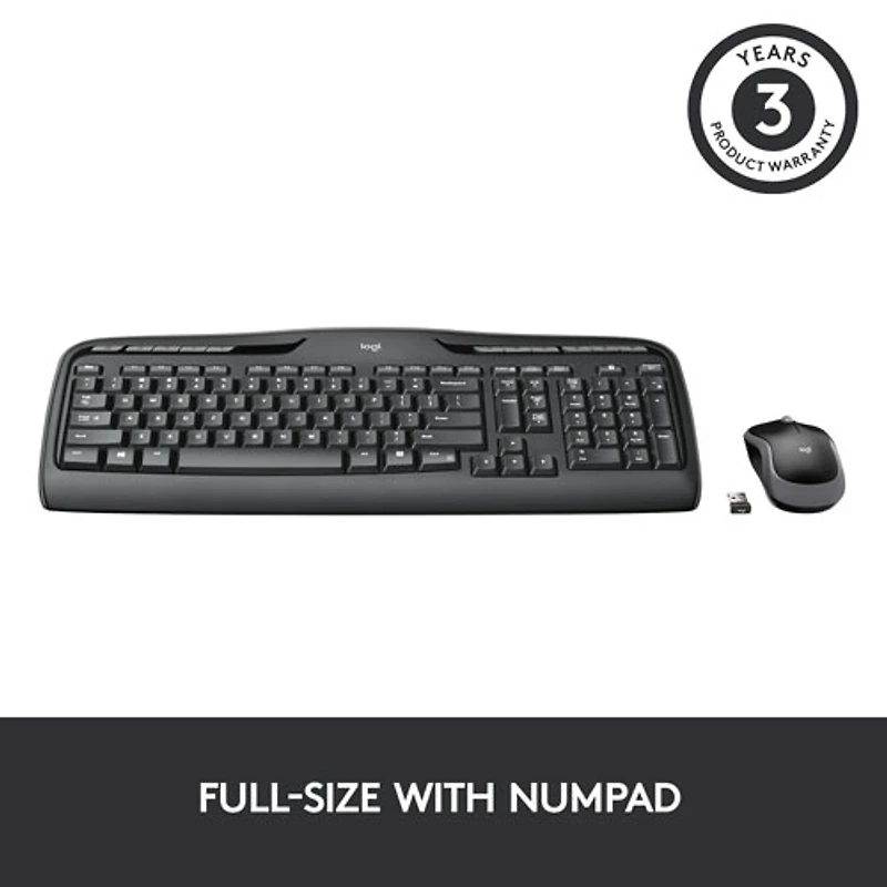 Ensemble avec clavier et souris sans fil MK320 de Logitech - Français
