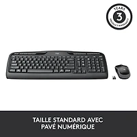 Ensemble avec clavier et souris sans fil MK320 de Logitech - Français