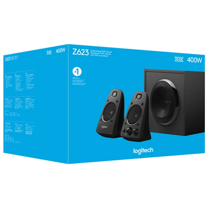 Système de haut-parleurs d'ordinateur 2.1 canaux Z623 de Logitech