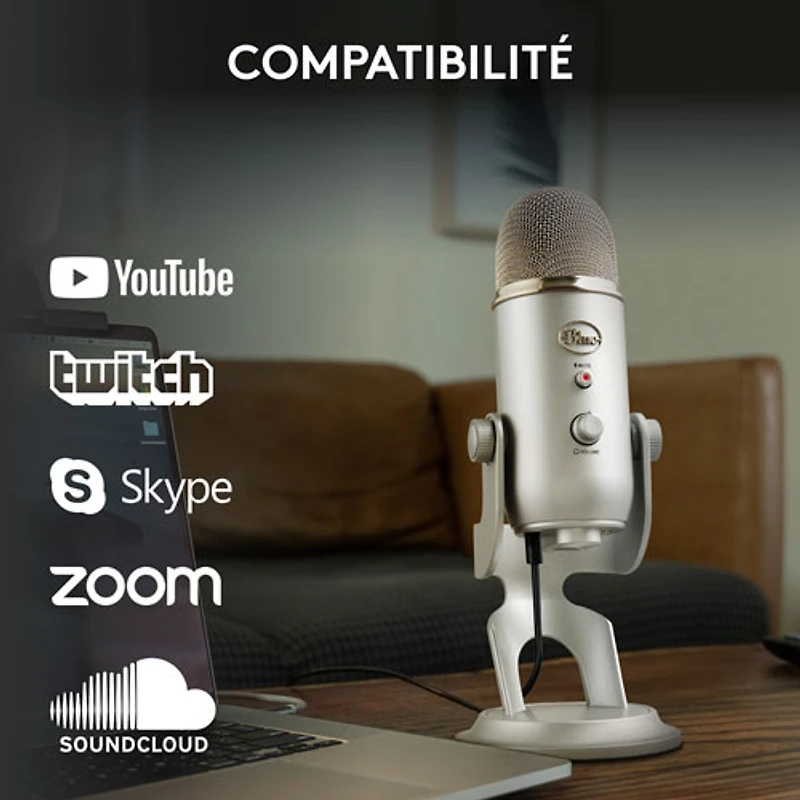 Blue Microphones Yeti USB Microphone - Silver