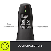 Télécommande de présentation sans fil au laser R400 de Logitech