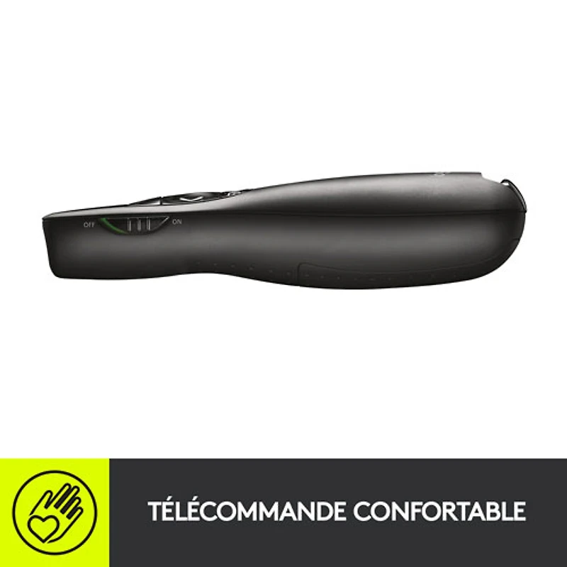 Télécommande de présentation sans fil au laser R400 de Logitech