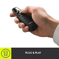 Télécommande de présentation sans fil au laser R400 de Logitech