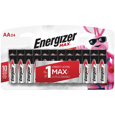 Paquet de 24 piles AA Max d'Energizer (E91BPW24)