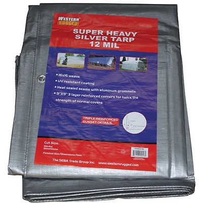 Toile de 20 pi x 24 pi de Western Rugged - Argenté