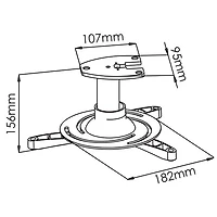 Support de projecteur de TygerClaw - Argenté