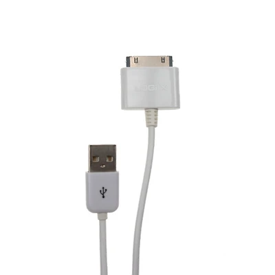 Câble de chargement et de synchronisation USB à 30 broches de 1 m de Logiix - Blanc