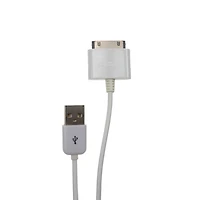 Logiix 1m 30-Pin Connector to USB Sync and Charge Cable - White