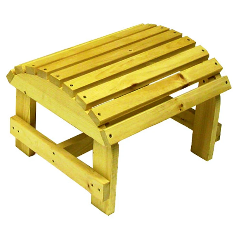 Pouf de patio en pin de Bear Chair - Pin blanc