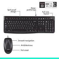 Ensemble avec clavier et souris MK120 de Logitech