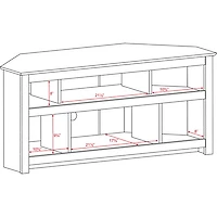 Meuble pour téléviseur de 50 po Vasari de Prepac - Noir
