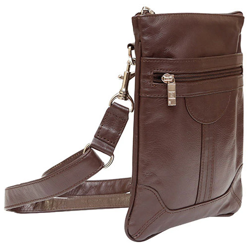 Pochette en cuir Dorothy d'Ashlin - Brun foncé