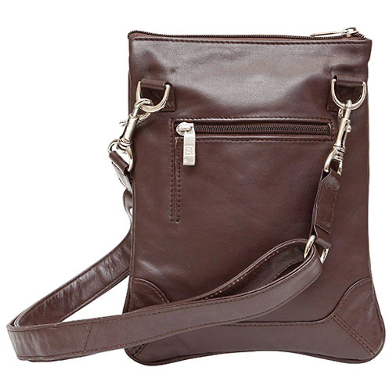 Ashlin Dorothy Leather Pouch - Dark Brown