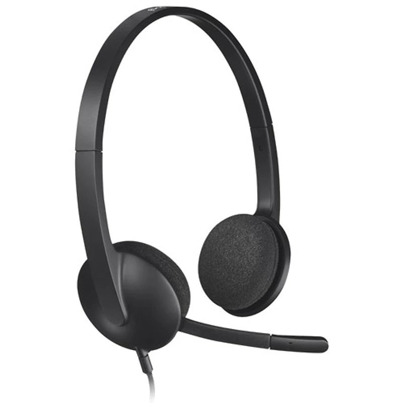 Logitech H340 USB Headset with Noise-Cancelling Mic (981-000507) - Black