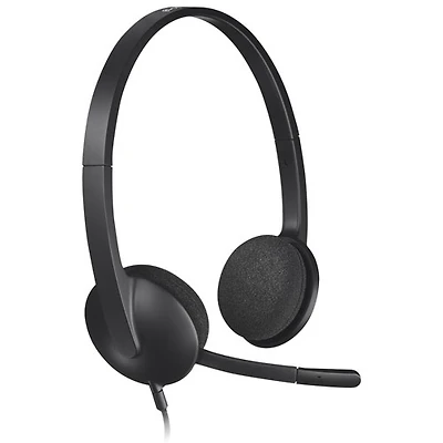 Logitech H340 USB Headset with Noise-Cancelling Mic (981-000507) - Black