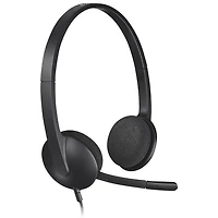 Logitech H340 USB Headset with Noise-Cancelling Mic (981-000507) - Black