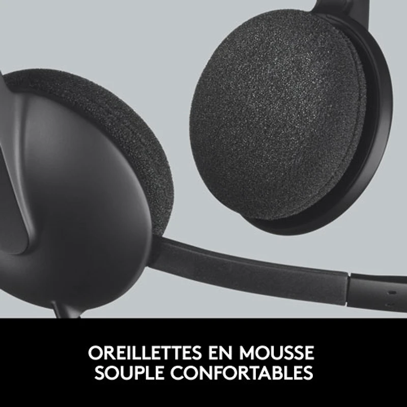 Logitech H340 USB Headset with Noise-Cancelling Mic (981-000507) - Black