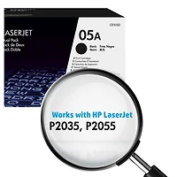 HP LaserJet 05A Black Toner (CE505D) - 2 Pack