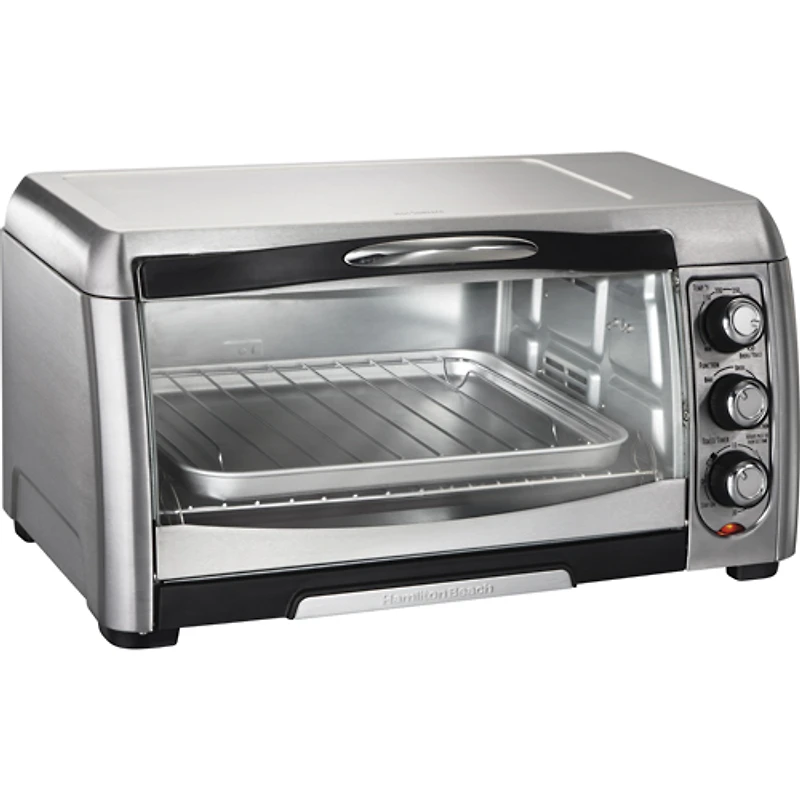 Hamilton Beach Easy-Reach Convection Toaster Oven - 6-Slice - Stainless Steel