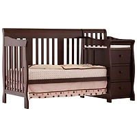 Lit de bébé/table à langer transformable 4-en-1 à côté fixe Portofino de Storkcraft - Expresso