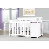 Lit de bébé/table à langer 4-en-1 côté fixe Portofino de Storkcraft - Blanc