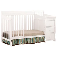 Lit de bébé/table à langer 4-en-1 côté fixe Portofino de Storkcraft - Blanc