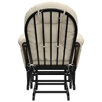 Storkcraft Hoop Glider and Ottoman Set - Black/Beige