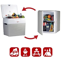 Glacière/Réchaud électrique à deux sens 12 V 49 L (52 pte) de Koolatron - Gris