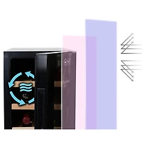 Koolatron 12-Bottle Deluxe Freestanding Wine Cooler / Wine Fridge