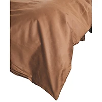 Ens. housse de couette en coton égyptien contexture 230 Maxwell de Maholi - Lit 2 places - Chocolat