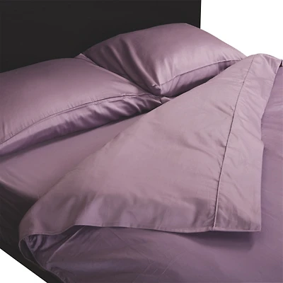 Ens. housse de couette en coton égyptien contexture 230 Maxwell de Maholi - Lit 2 places - Violet