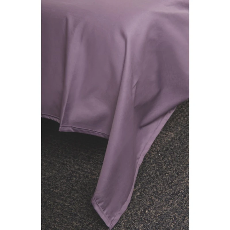 Maholi Maxwell Collection 230 Thread Count Egyptian Cotton Duvet Cover Set - King - Purple